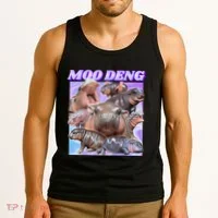Baby Hippo Moo Deng Tank Top thumb 3