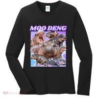 Baby Hippo Moo Deng Women's Long Sleeve Shirt thumb 0