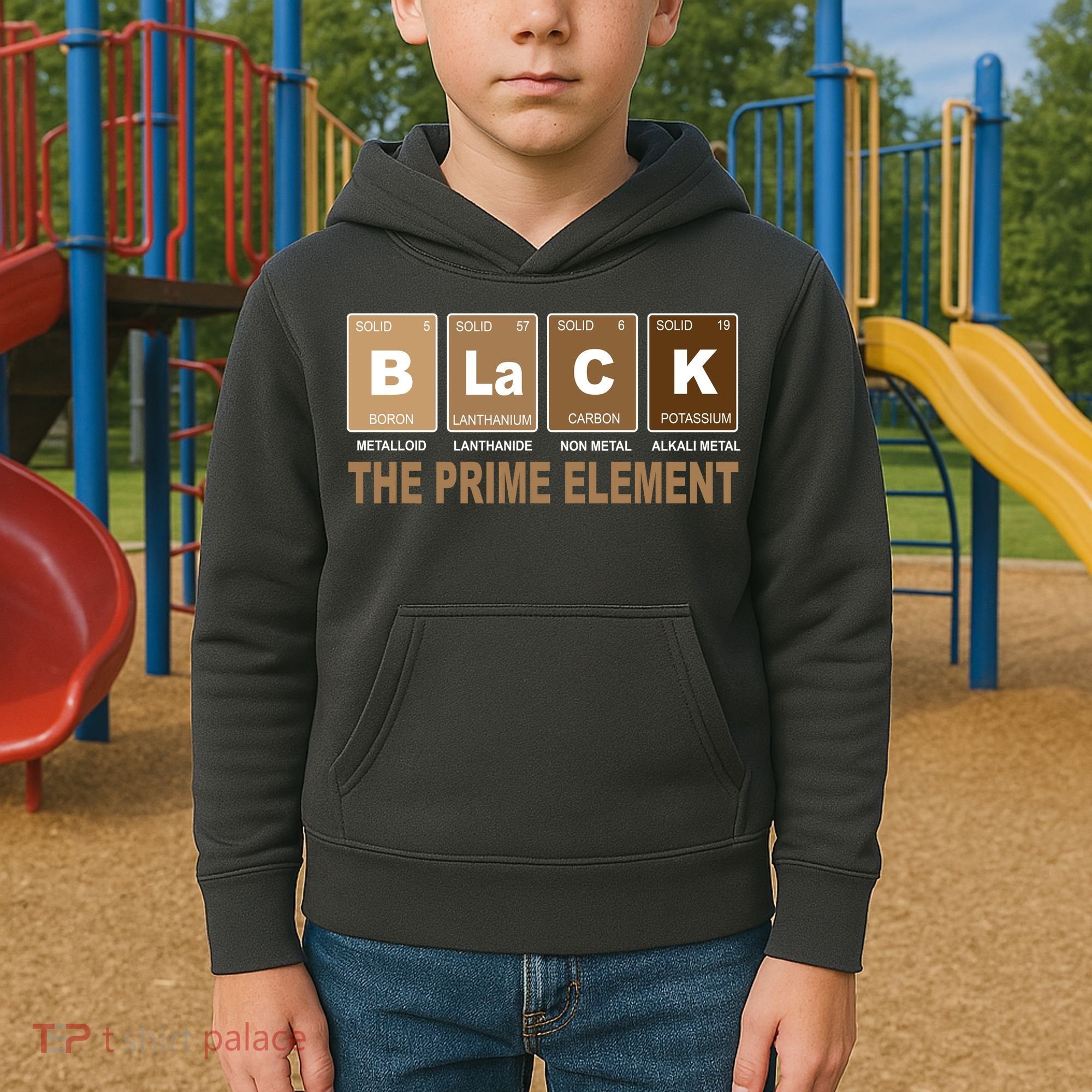 Black History Month Prime Element Kids Hoodie