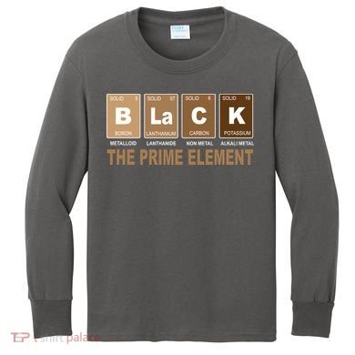 Black History Month Prime Element Kids Long Sleeve Shirt