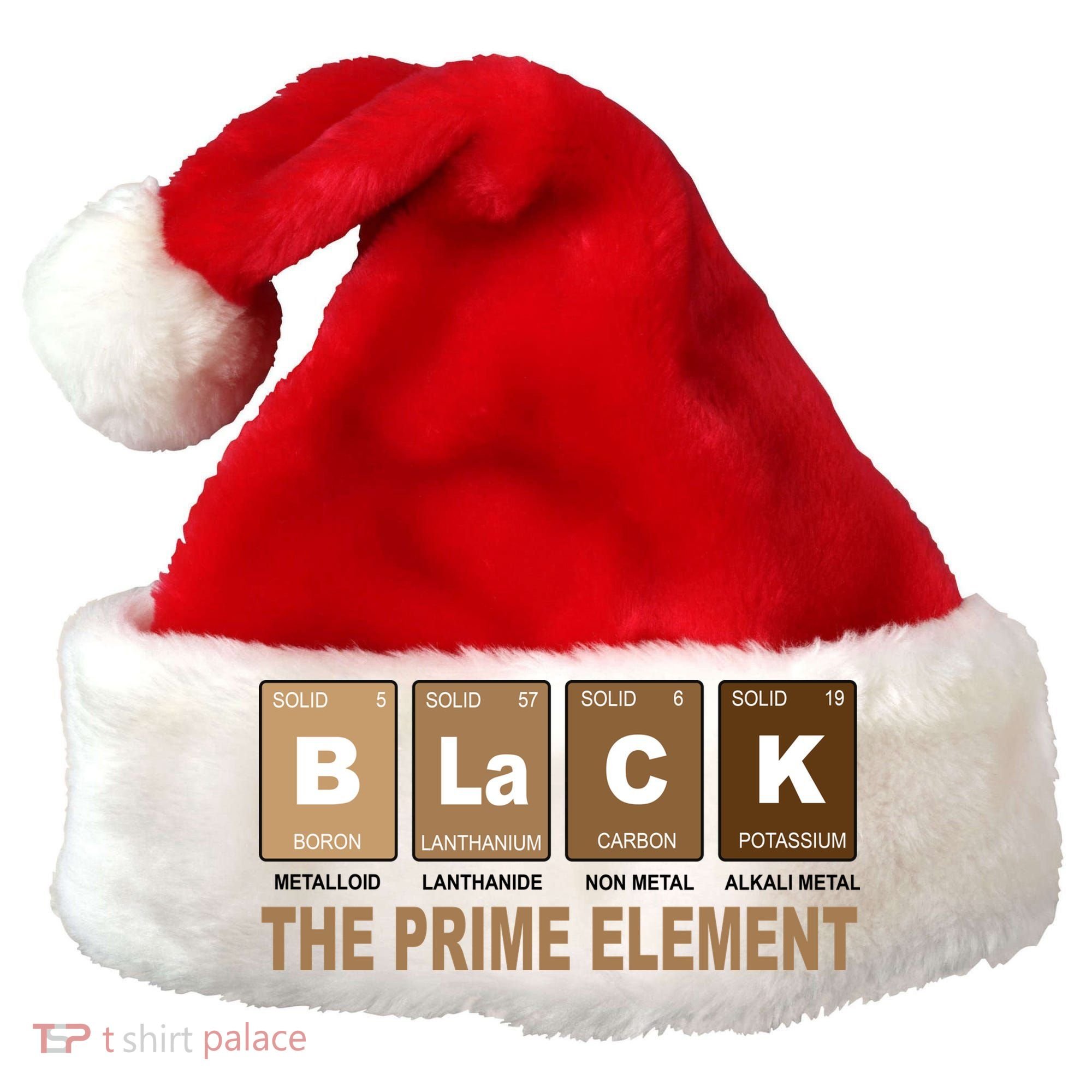 Black History Month Prime Element Santa Hat