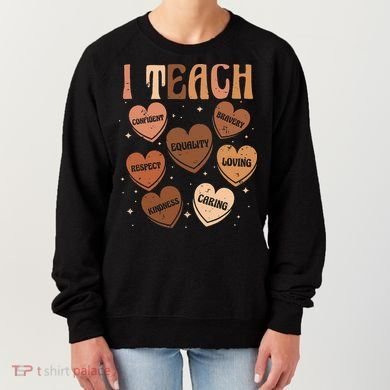 Black History Month I Teach Black History Teacher Retro Women's Sweatshirt