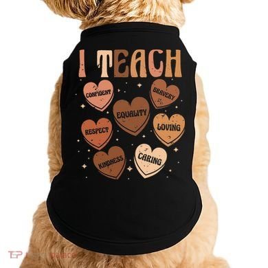 Black History Month I Teach Black History Teacher Retro Doggie Tank
