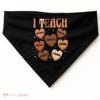 Black History Month I Teach Black History Teacher Retro USA-Made Doggie Bandana thumb 0