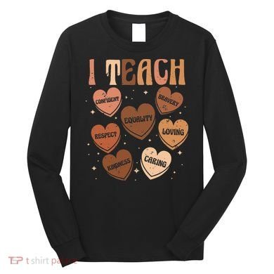 Black History Month I Teach Black History Teacher Retro Long Sleeve Shirt