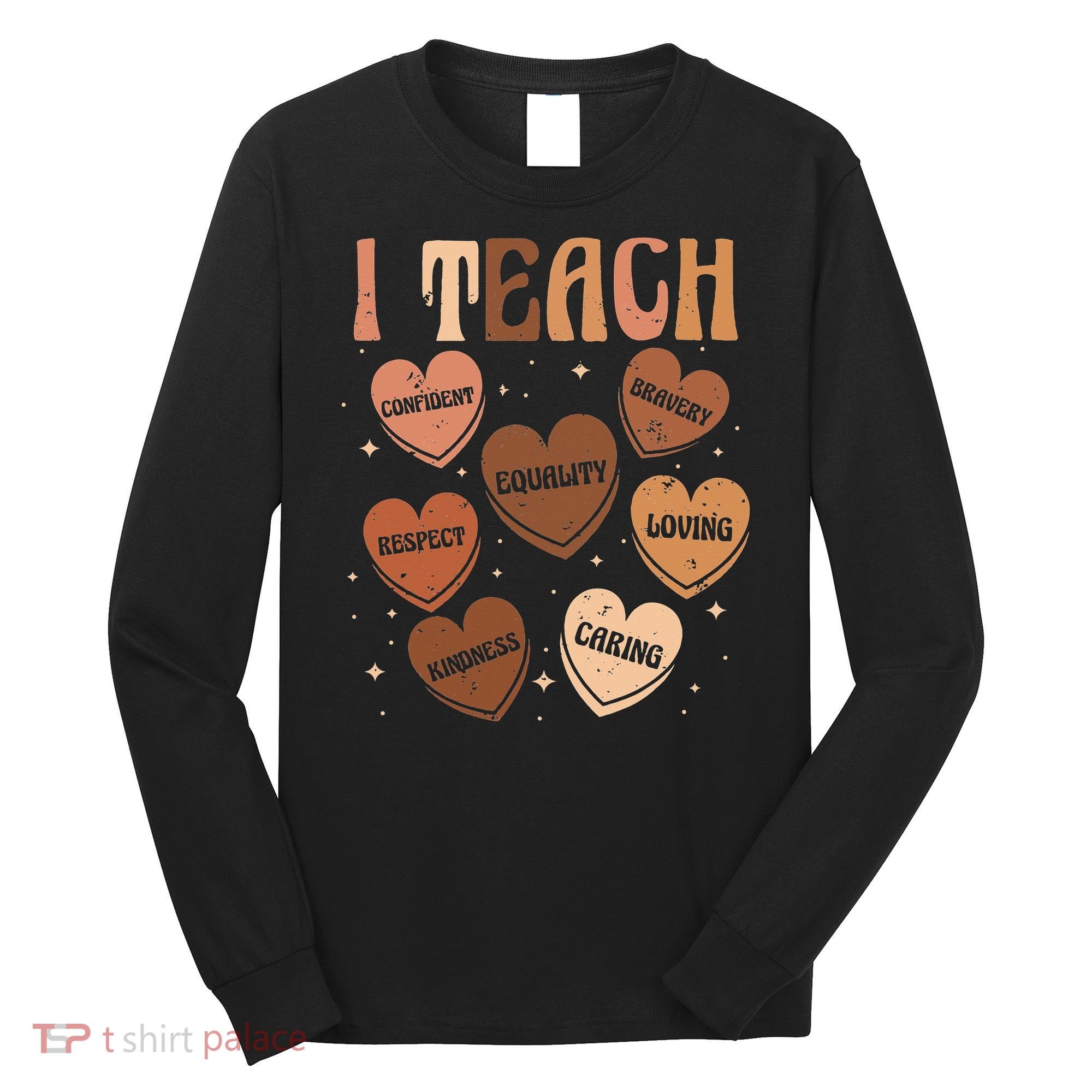 Black History Month I Teach Black History Teacher Retro Long Sleeve Shirt