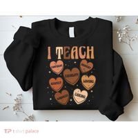 Black History Month I Teach Black History Teacher Retro Sweatshirt thumb 2