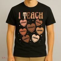 Black History Month I Teach Black History Teacher Retro T-Shirt thumb 3