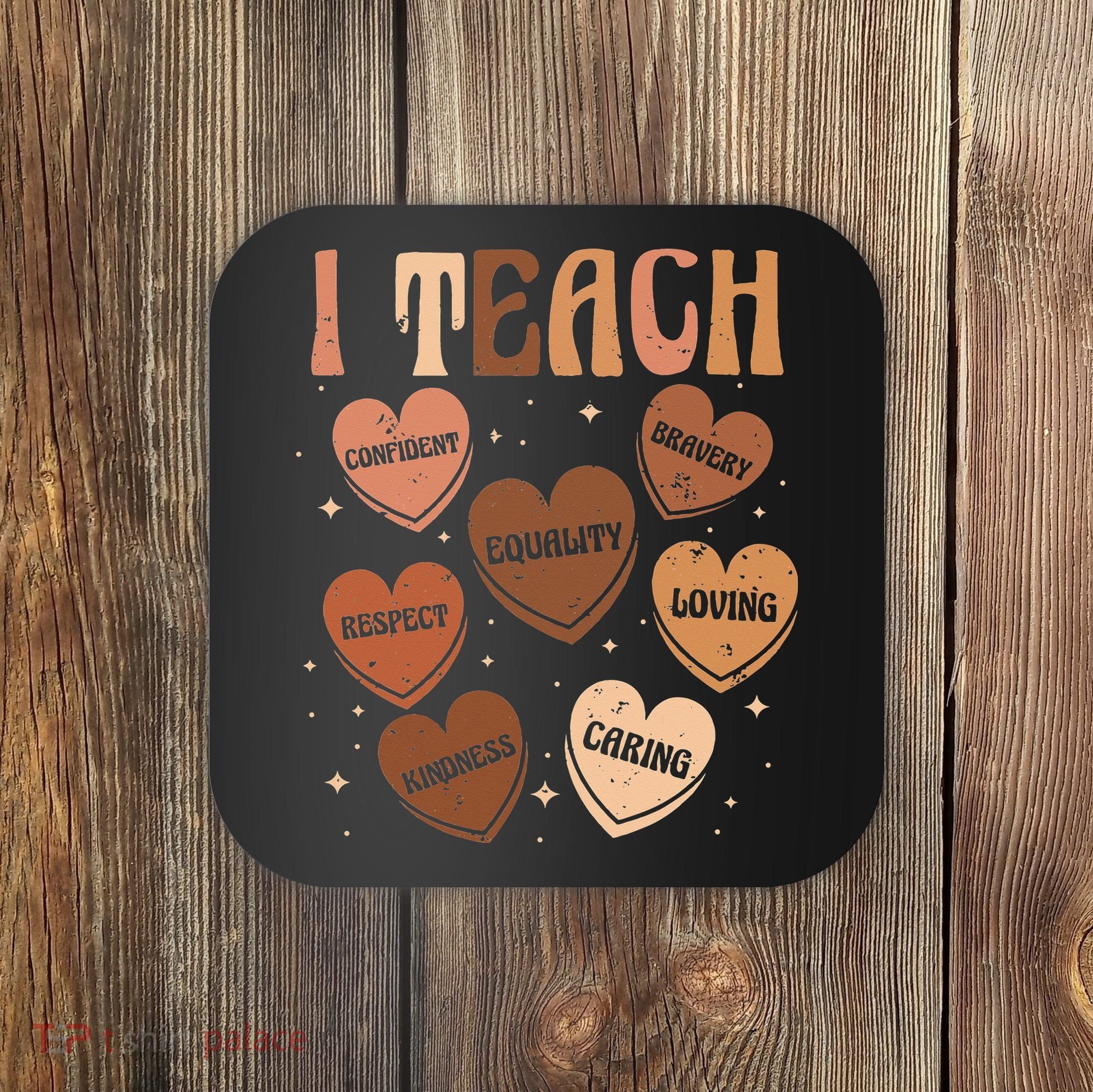 Black History Month I Teach Black History Teacher Retro Coaster