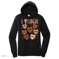 Black History Month I Teach Black History Teacher Retro Women's Hoodie thumb 0