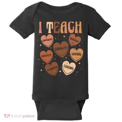Black History Month I Teach Black History Teacher Retro Baby Bodysuit