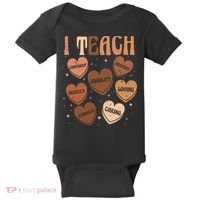 Black History Month I Teach Black History Teacher Retro Baby Bodysuit thumb 0
