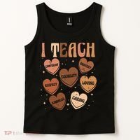 Black History Month I Teach Black History Teacher Retro Tank Top thumb 2