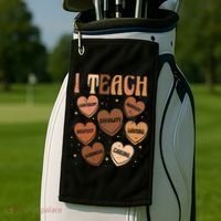 Black History Month I Teach Black History Teacher Retro Golf Towel thumb 2