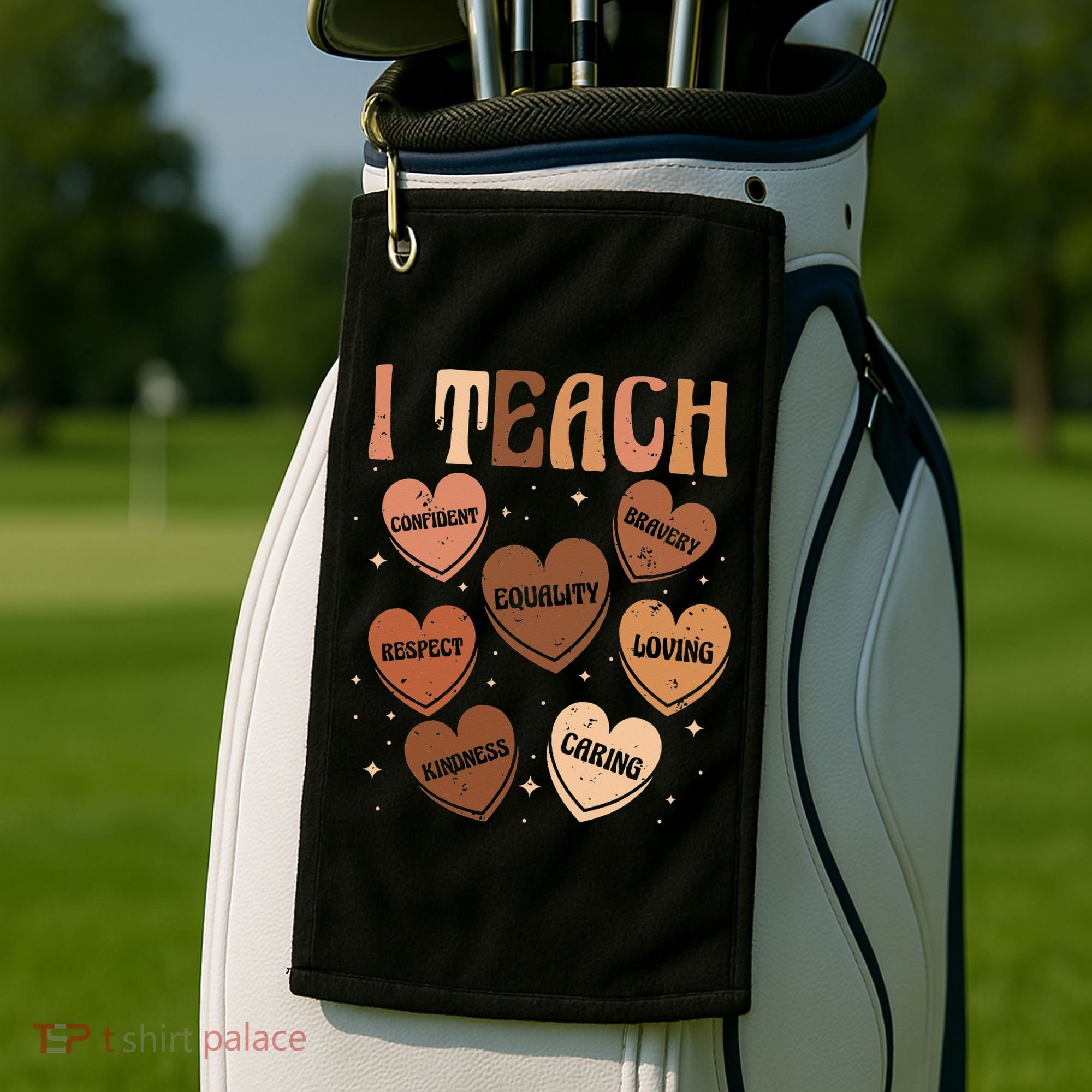 Black History Month I Teach Black History Teacher Retro Golf Towel