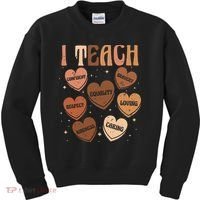 Black History Month I Teach Black History Teacher Retro Kids Sweatshirt thumb 0