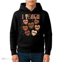 Black History Month I Teach Black History Teacher Retro Kids Hoodie thumb 4