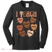 Black History Month I Teach Black History Teacher Retro Kids Long Sleeve Shirt thumb 0