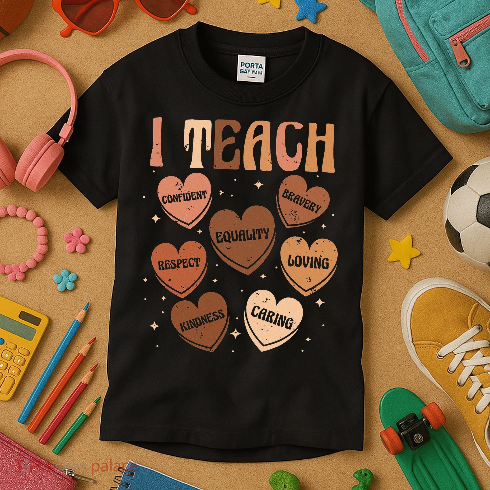 Black History Month I Teach Black History Teacher Retro Kids T-Shirt