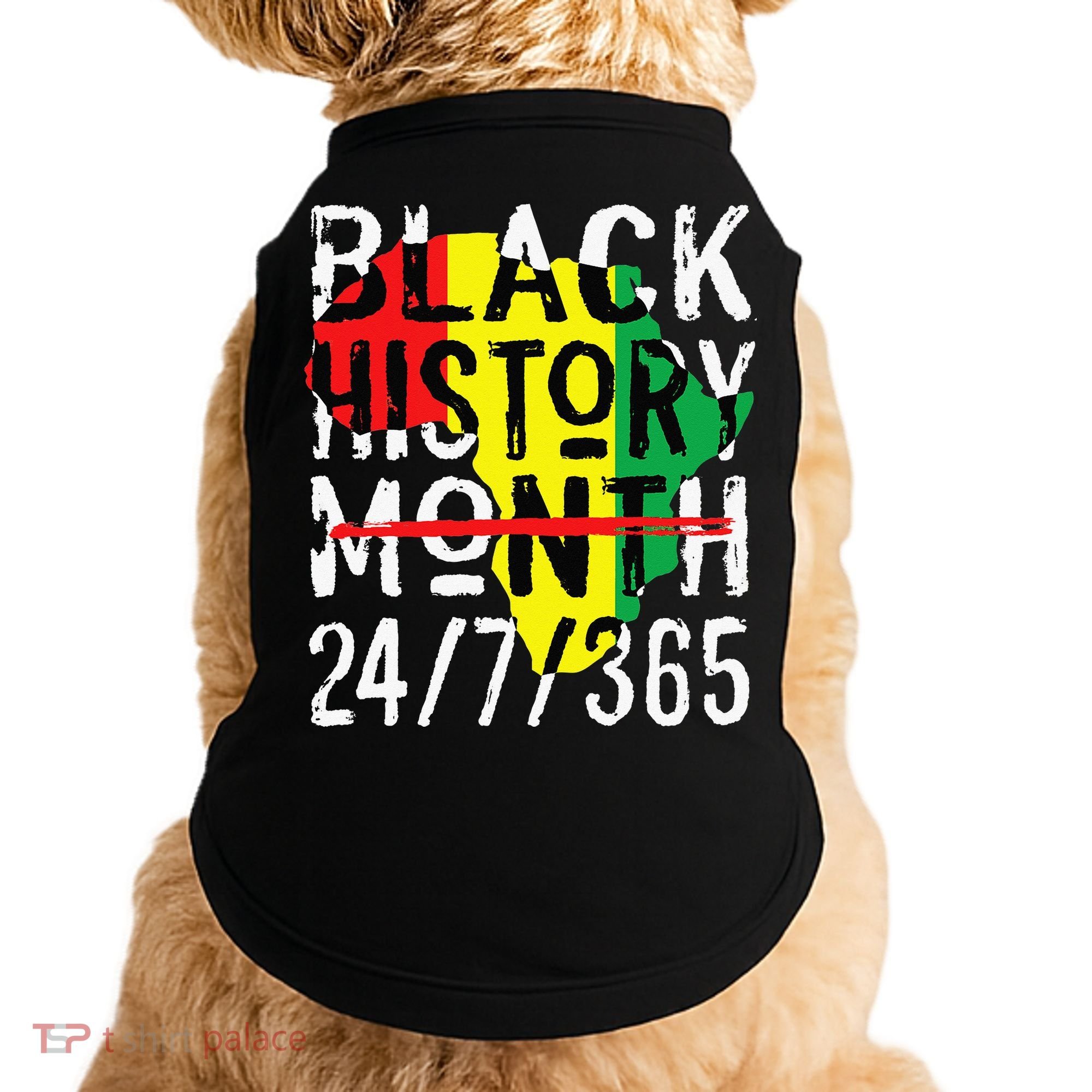Black History Month 24/7/365 African Melanin Black Pride Doggie Tank