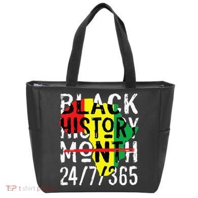 Black History Month 24/7/365 African Melanin Black Pride Tote Bag