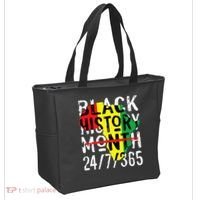 Black History Month 24/7/365 African Melanin Black Pride Tote Bag thumb 2