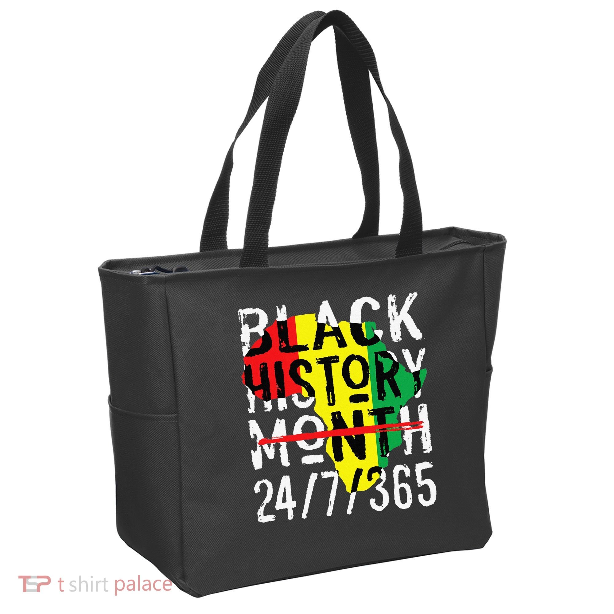 Black History Month 24/7/365 African Melanin Black Pride Tote Bag