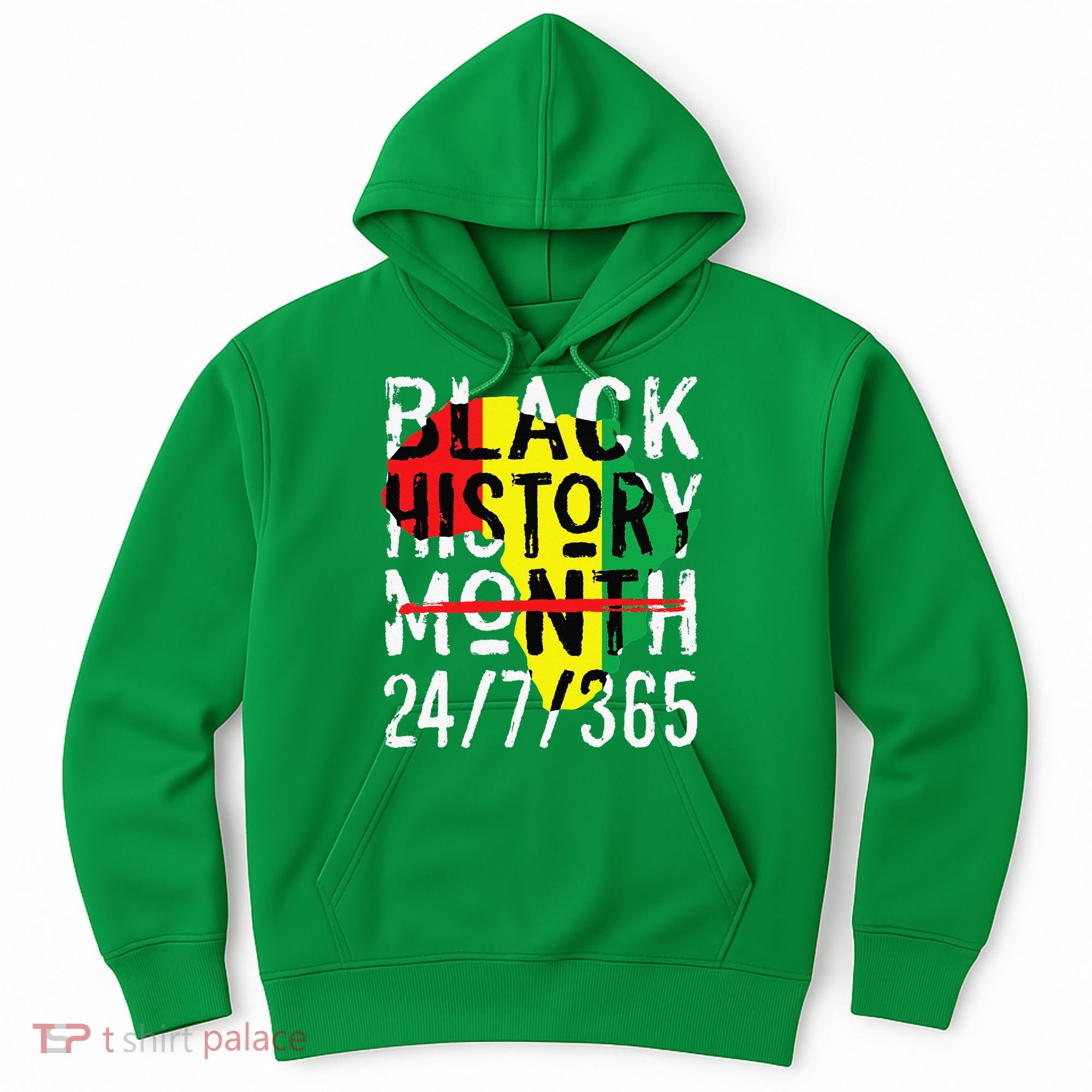 Black History Month 24/7/365 African Melanin Black Pride Hoodie