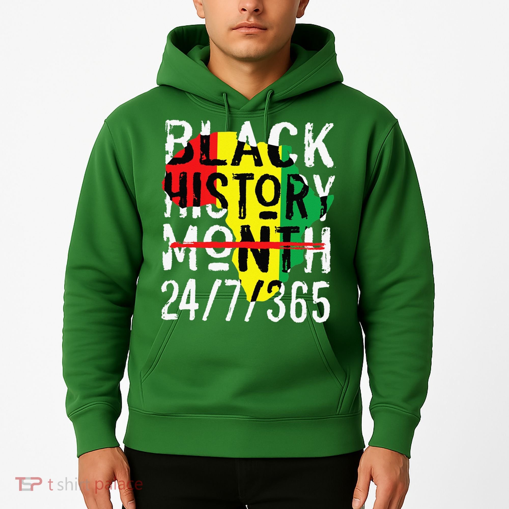 Black History Month 24/7/365 African Melanin Black Pride Hoodie