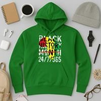 Black History Month 24/7/365 African Melanin Black Pride Hoodie thumb 3