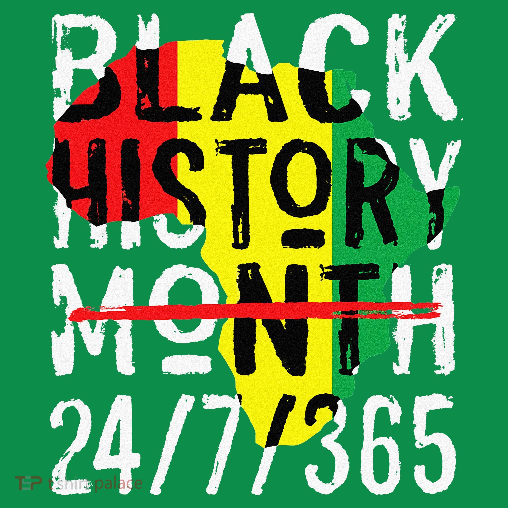 Black History Month 24/7/365 African Melanin Black Pride T-Shirt