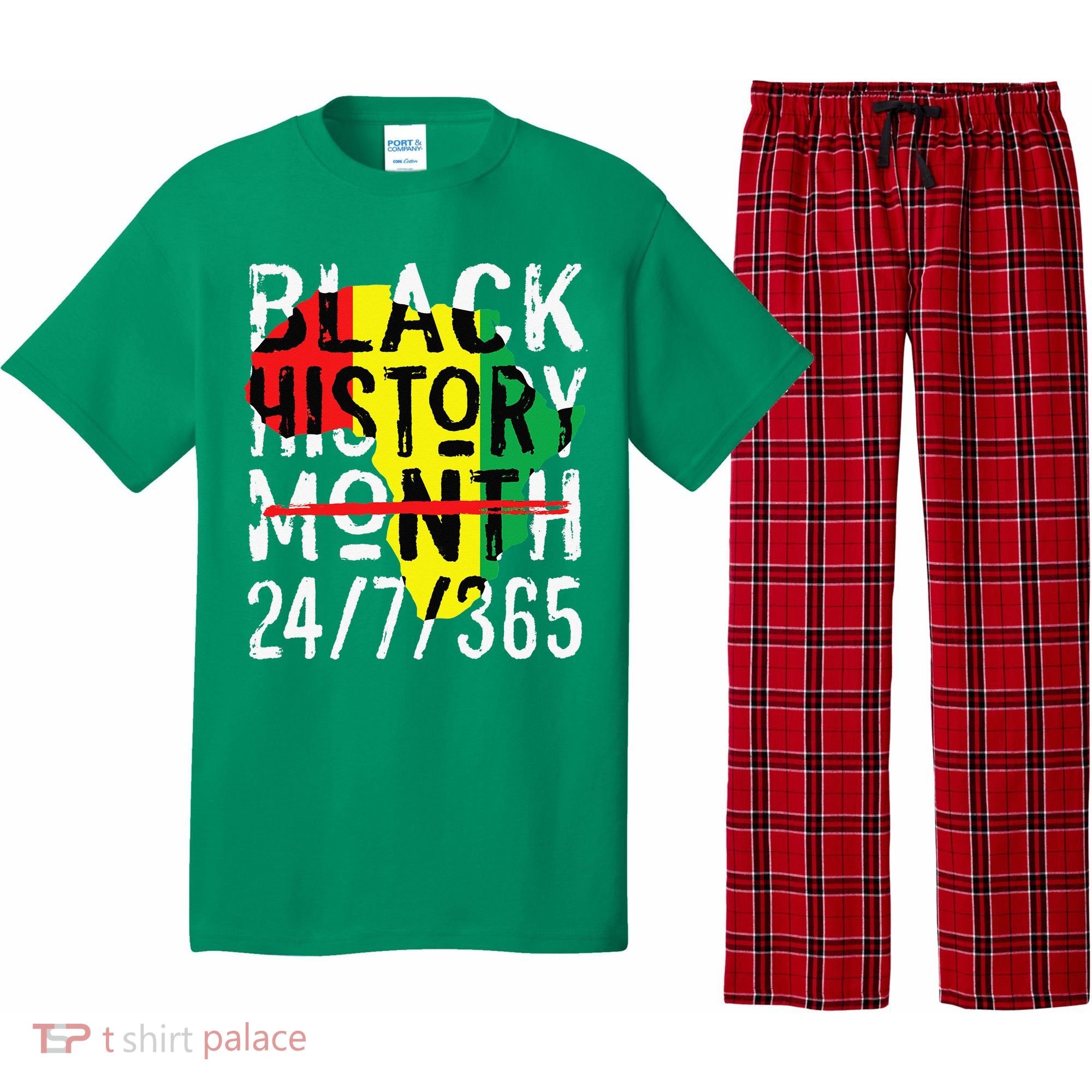 Black History Month 24/7/365 African Melanin Black Pride Pajama Set