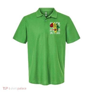 Black History Month 24/7/365 African Melanin Black Pride Polo