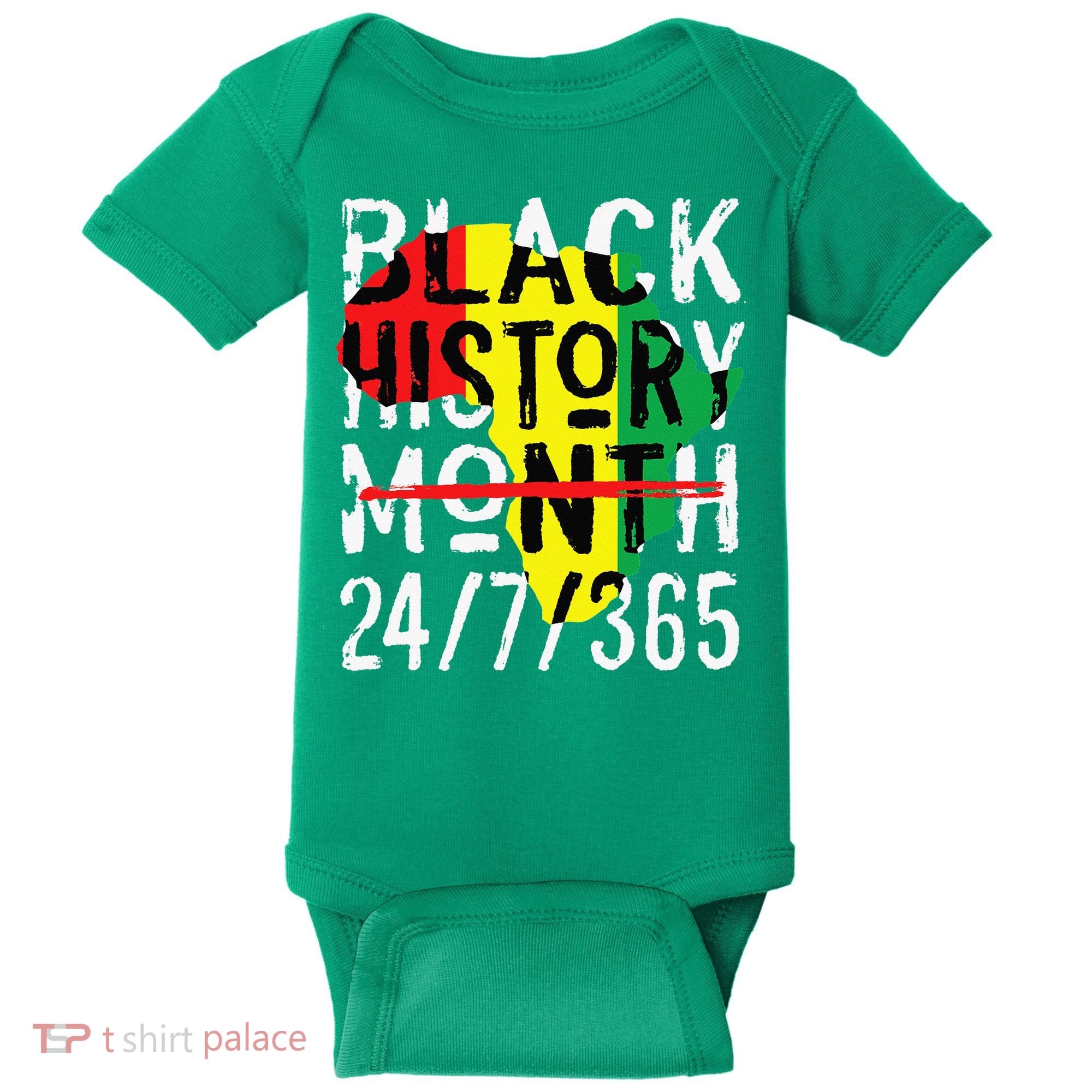 Black History Month 24/7/365 African Melanin Black Pride Baby Bodysuit