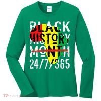 Black History Month 24/7/365 African Melanin Black Pride Women's Long Sleeve Shirt thumb 0