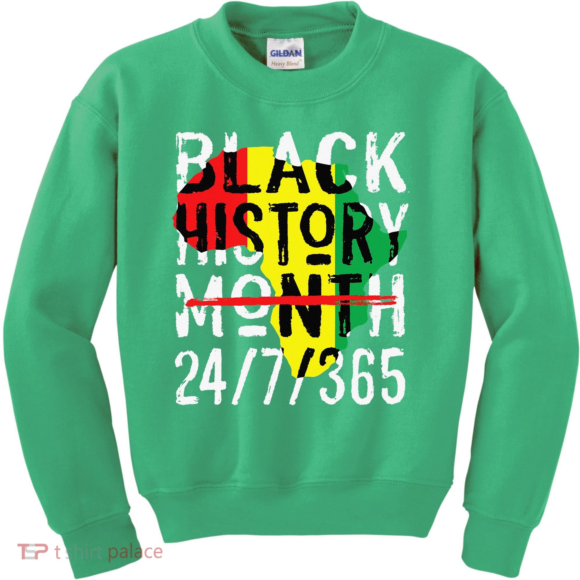 Black History Month 24/7/365 African Melanin Black Pride Kids Sweatshirt