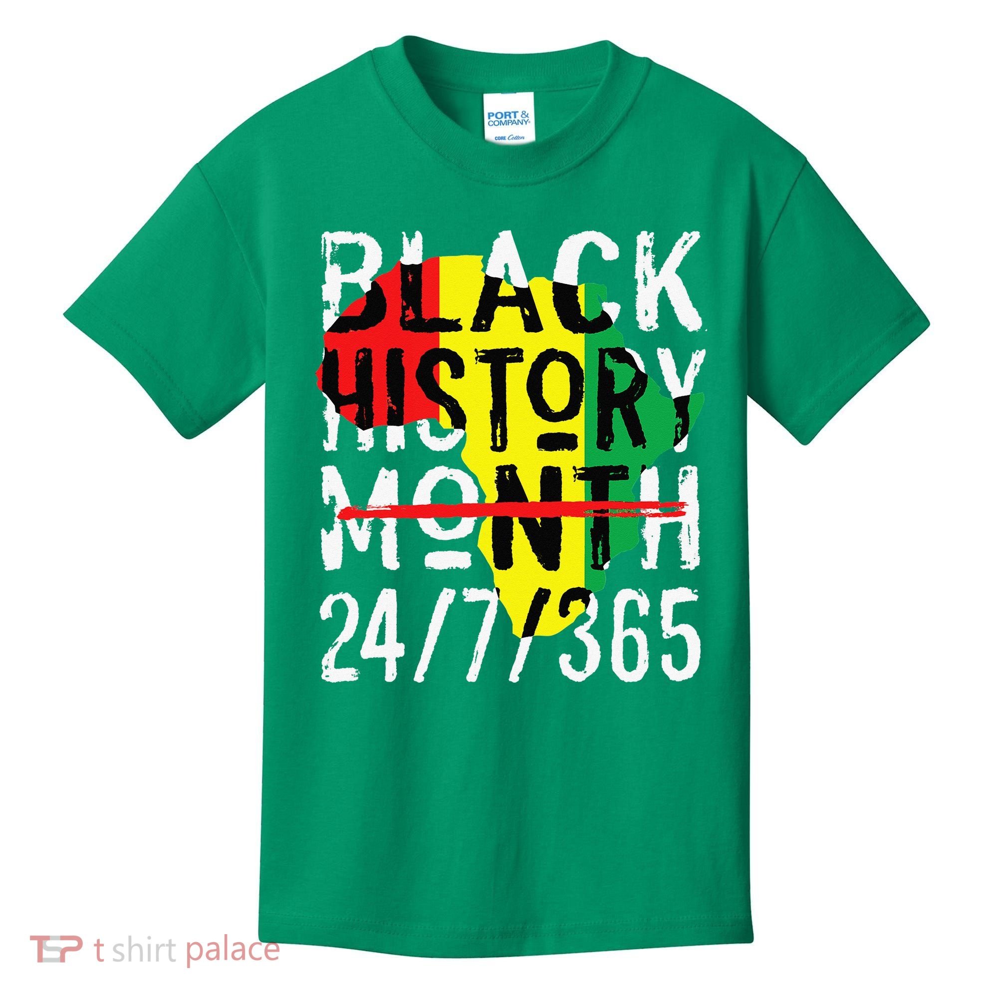 Black History Month 24/7/365 African Melanin Black Pride Kids T-Shirt