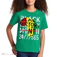 Black History Month 24/7/365 African Melanin Black Pride Kids T-Shirt thumb 2