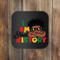 Black History Month Boy I Am African American Coaster thumb 0