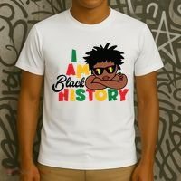 Black History Month Boy I Am African American T-Shirt thumb 3