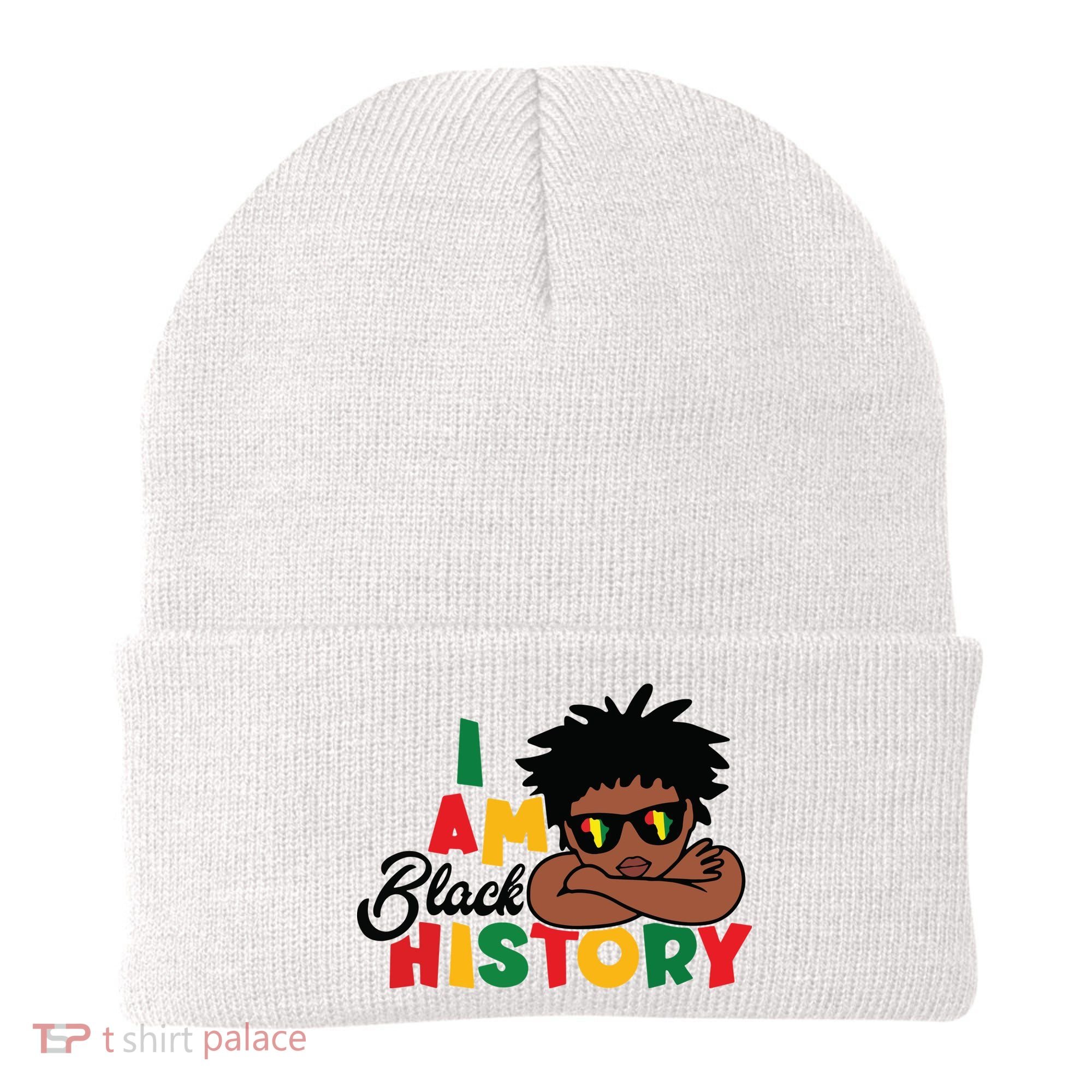 Black History Month Boy I Am African American Beanie