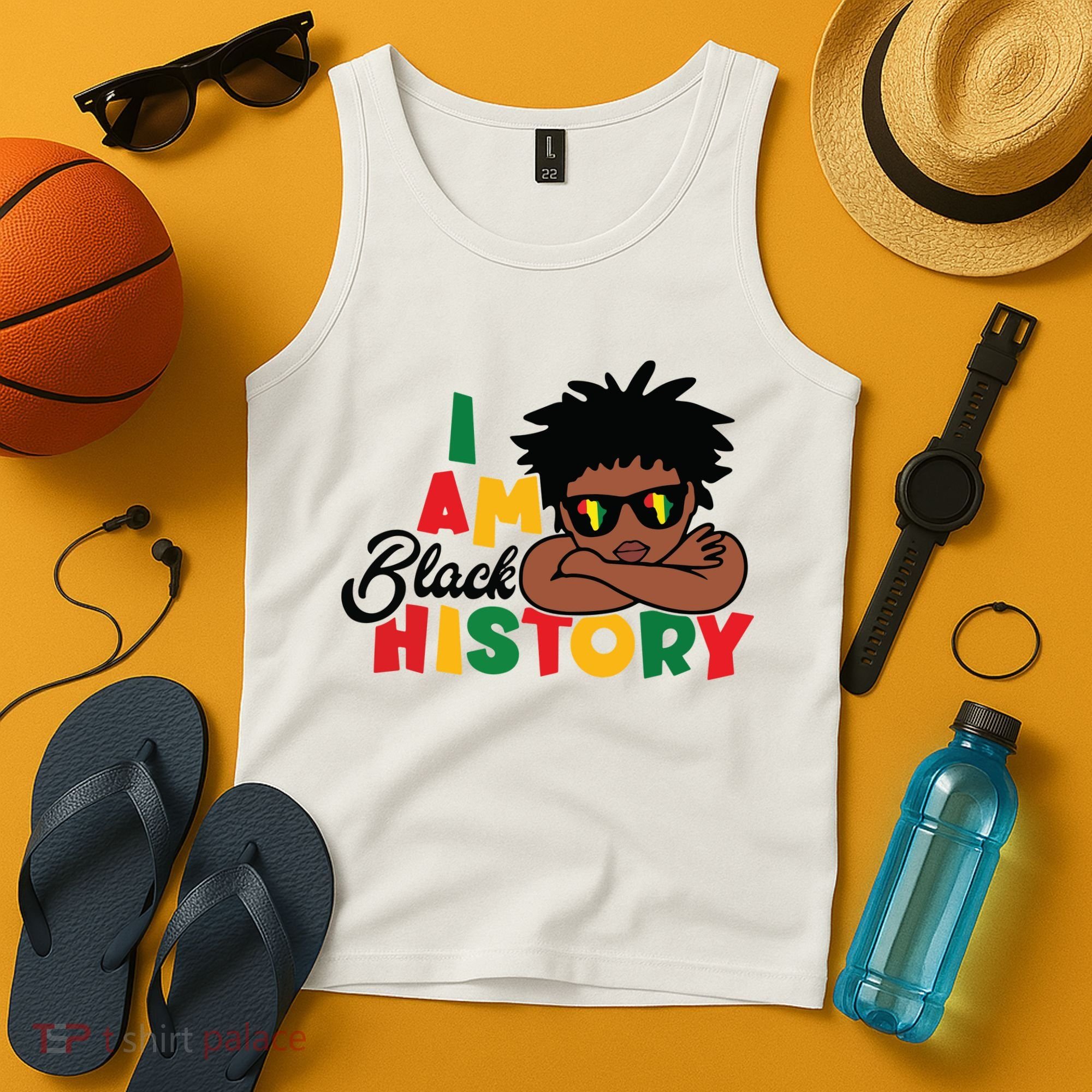 Black History Month Boy I Am African American Tank Top
