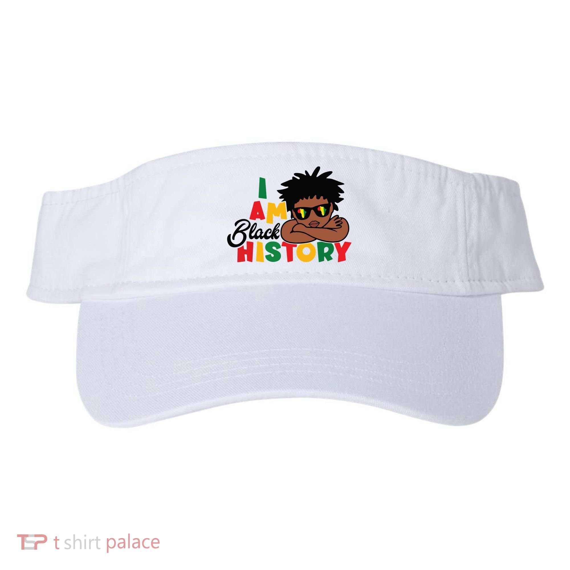 Black History Month Boy I Am African American Visor