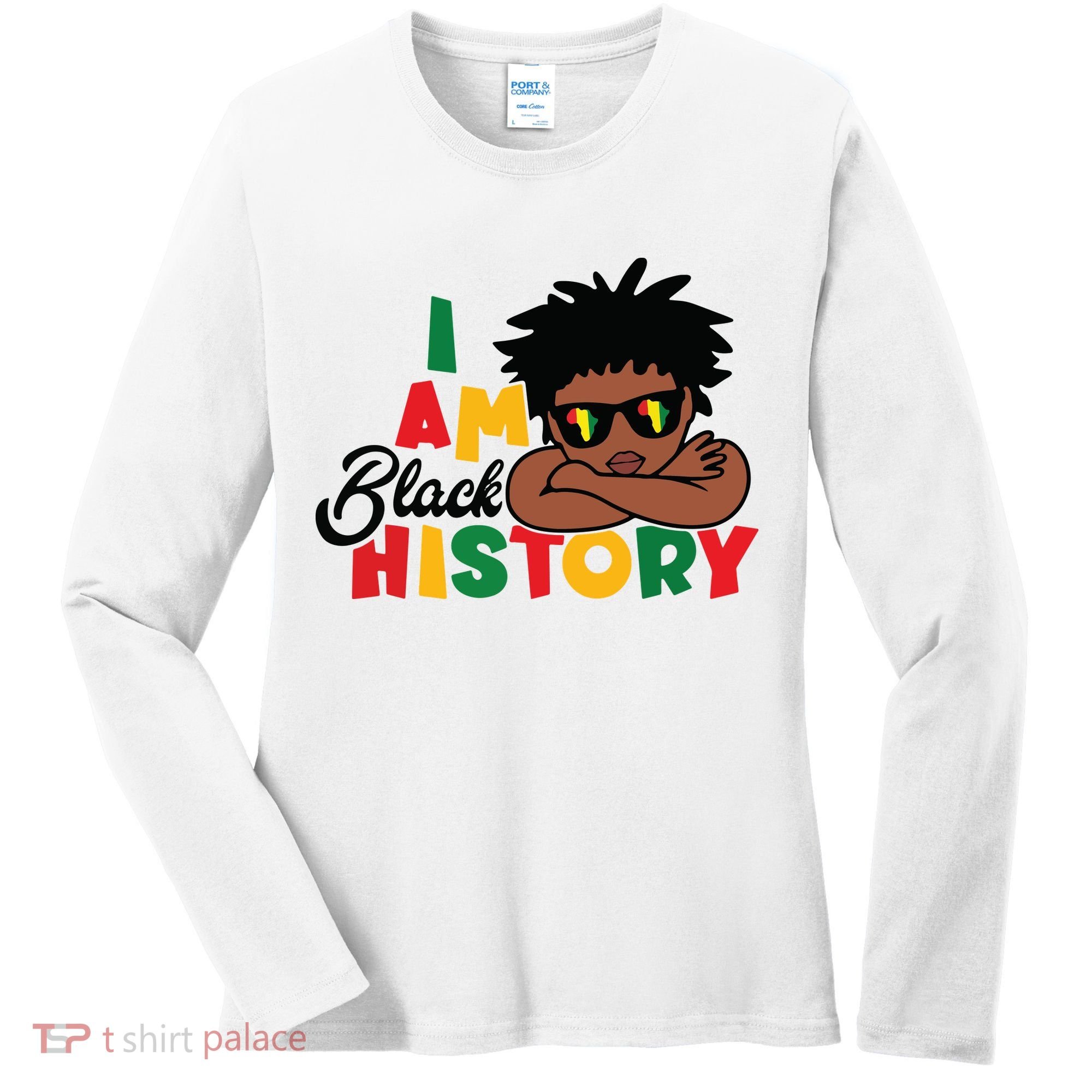 Black History Month Boy I Am African American Women's Long Sleeve Shirt
