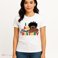 Black History Month Boy I Am African American Women's T-Shirt thumb 4