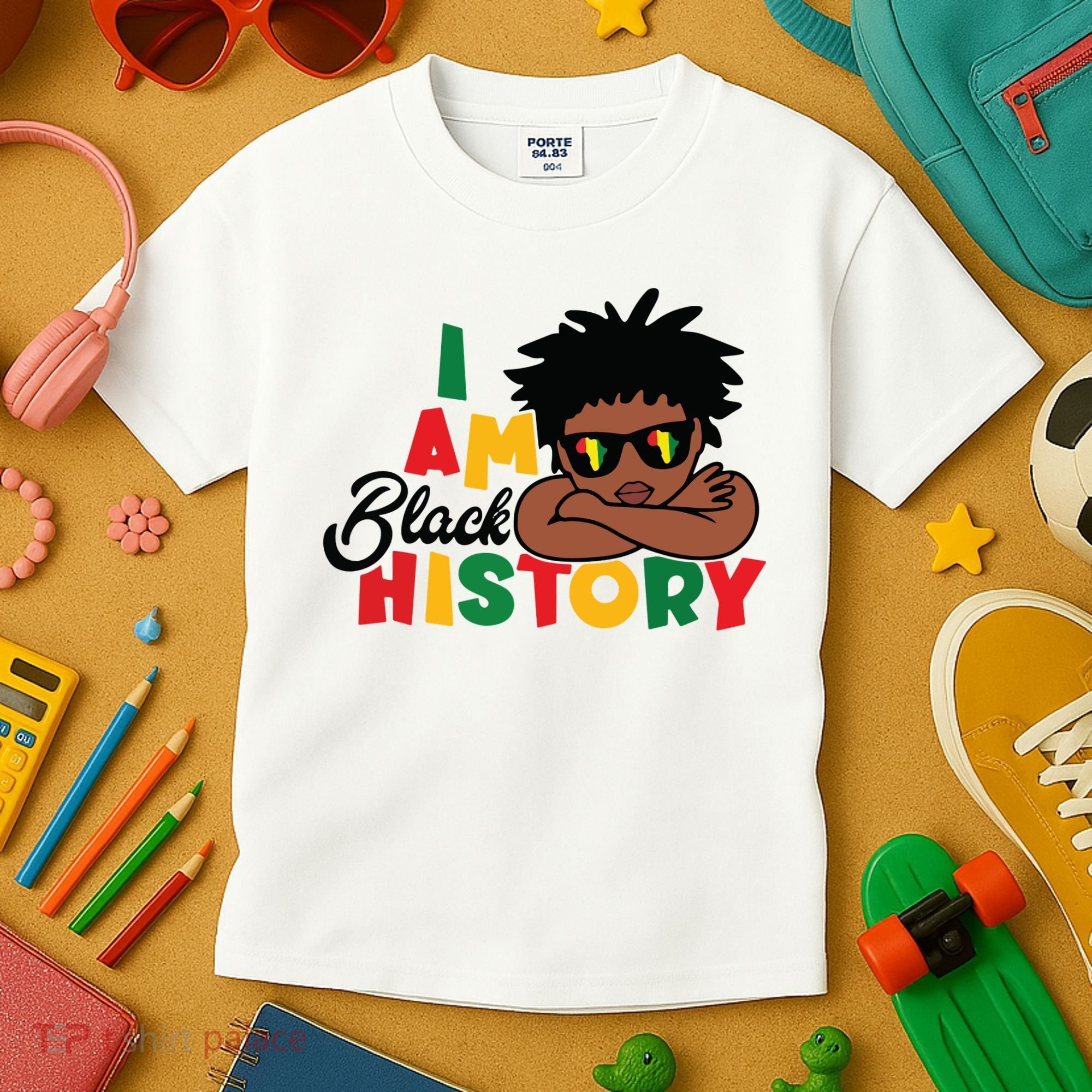 Black History Month Boy I Am African American Kids T-Shirt