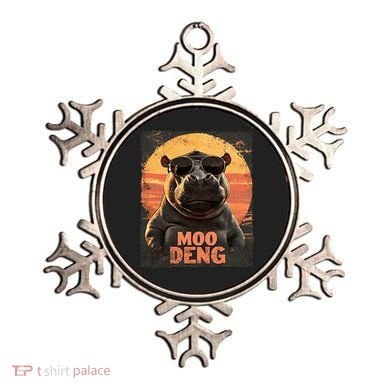 Baby Hippo Moo Deng Sunglasess Vintage Retro Ornament