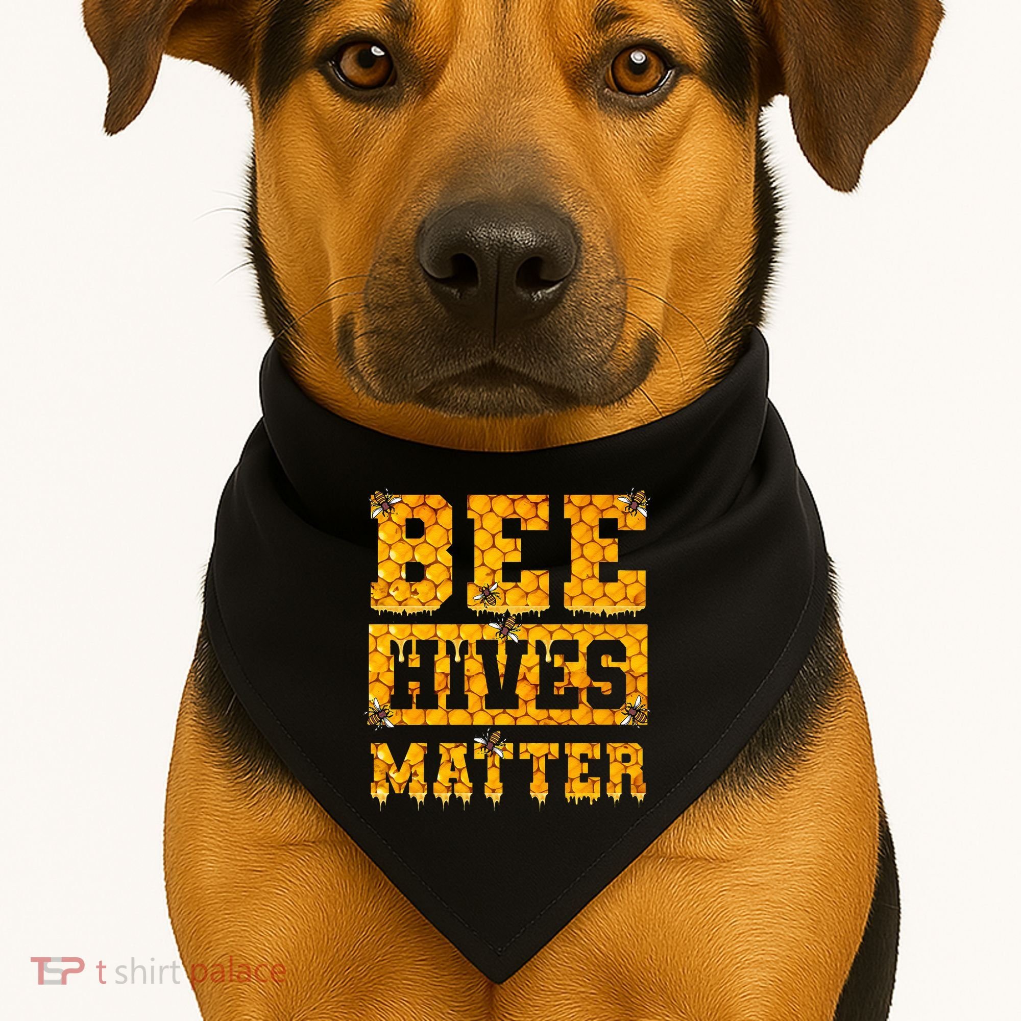 Bee Hives Matter Climate Change Earth Day USA-Made Doggie Bandana