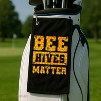 Bee Hives Matter Climate Change Earth Day Golf Towel thumb 2