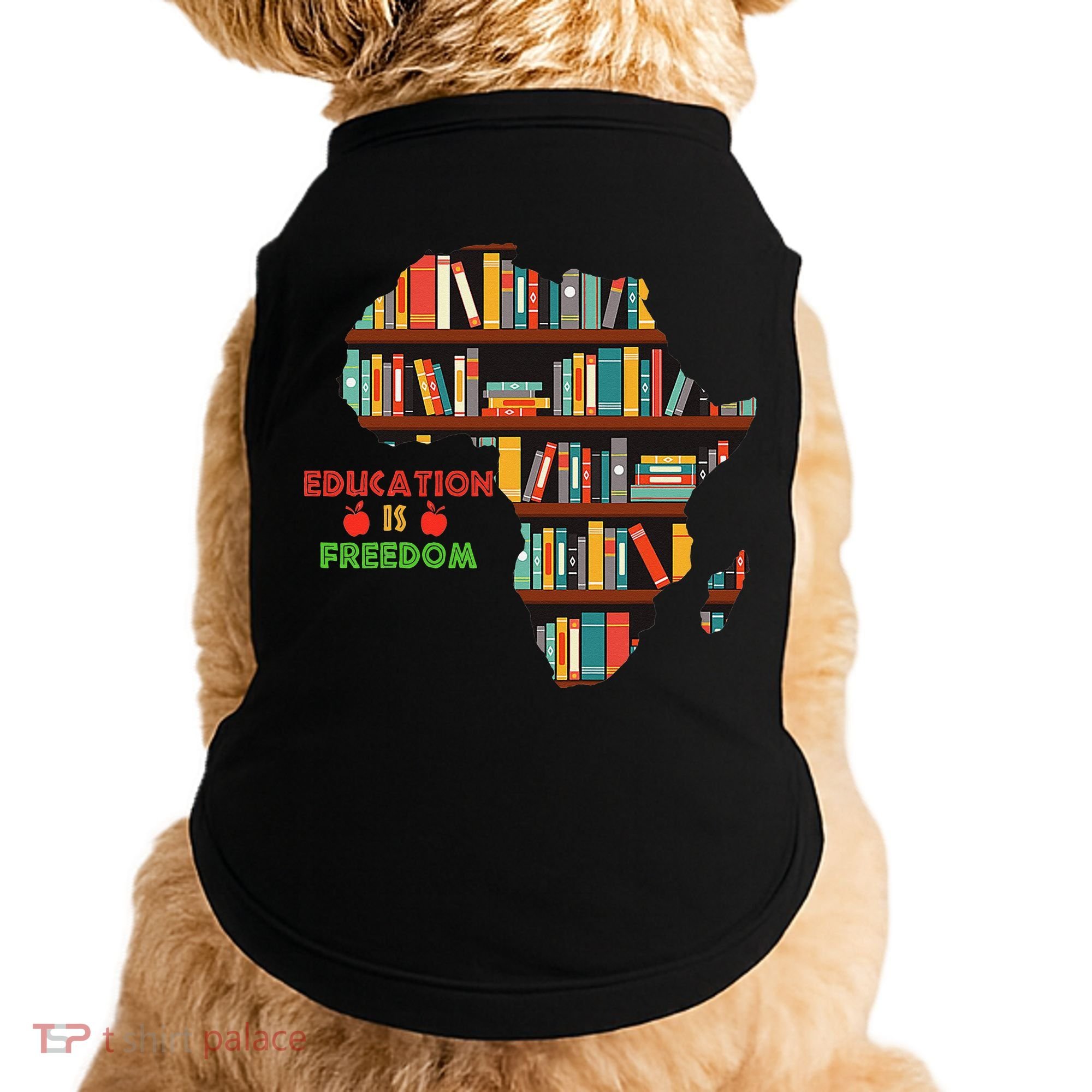 Black History Month Education Is Freedom Book Reader Doggie Tank